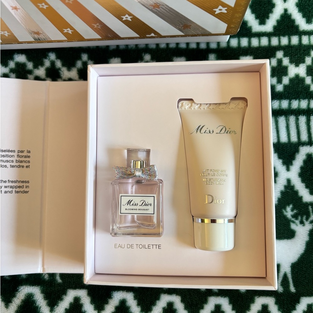 Christian Dior Gift Set with 2025 Holiday Gold and White Packaging